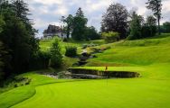 The Evian Resort Golf Club's lovely golf course situated in staggering French Alps.