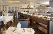 View Hotel Brisa Sol's lovely buffet restaurant within striking Algarve