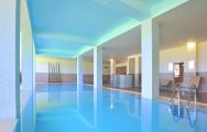 The Pestana Dom Joao II Hotel's impressive indoor pool situated in spectacular Algarve.