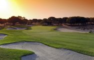 The Vale do Lobo Royal Golf Course's picturesque golf course in pleasing Algarve.