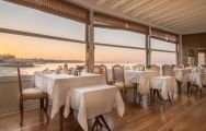 The Hotel Albatroz's picturesque restaurant with stunning sea views in pleasing Lisbon.
