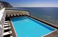 The Sana Sesimbra Hotel's lovely rooftop pool in pleasing Lisbon.