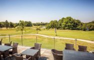 The Nottinghamshire Golf Hotel's impressive outdoor seating situated in astounding Nottinghamshire.