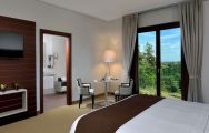 The Palazzo Di Varignana Resort's impressive double bedroom situated in gorgeous Northern Italy.