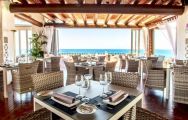 The Hotel Jardin Tropical's beautiful sea view restaurant in amazing Tenerife.