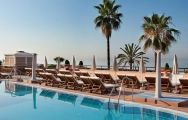 The Hotel Fuerte Marbella's picturesque main pool in pleasing Costa Del Sol.