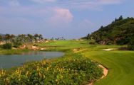 View The Dunes at Shenzhou Peninsula's impressive golf course situated in dazzling China.