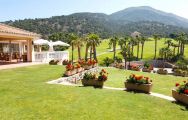 The Alhaurin Golf Course's picturesque clubhouse in pleasing Costa Del Sol.