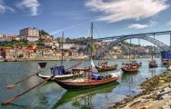 Boats on the famous River Douro that runs alongside Porto