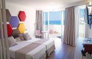 The Hotel Troya's impressive sea view double bedroom situated in breathtaking Tenerife.