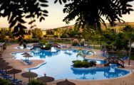 The Hotel Bonalba Alicante's scenic main pool within dazzling Costa Blanca.