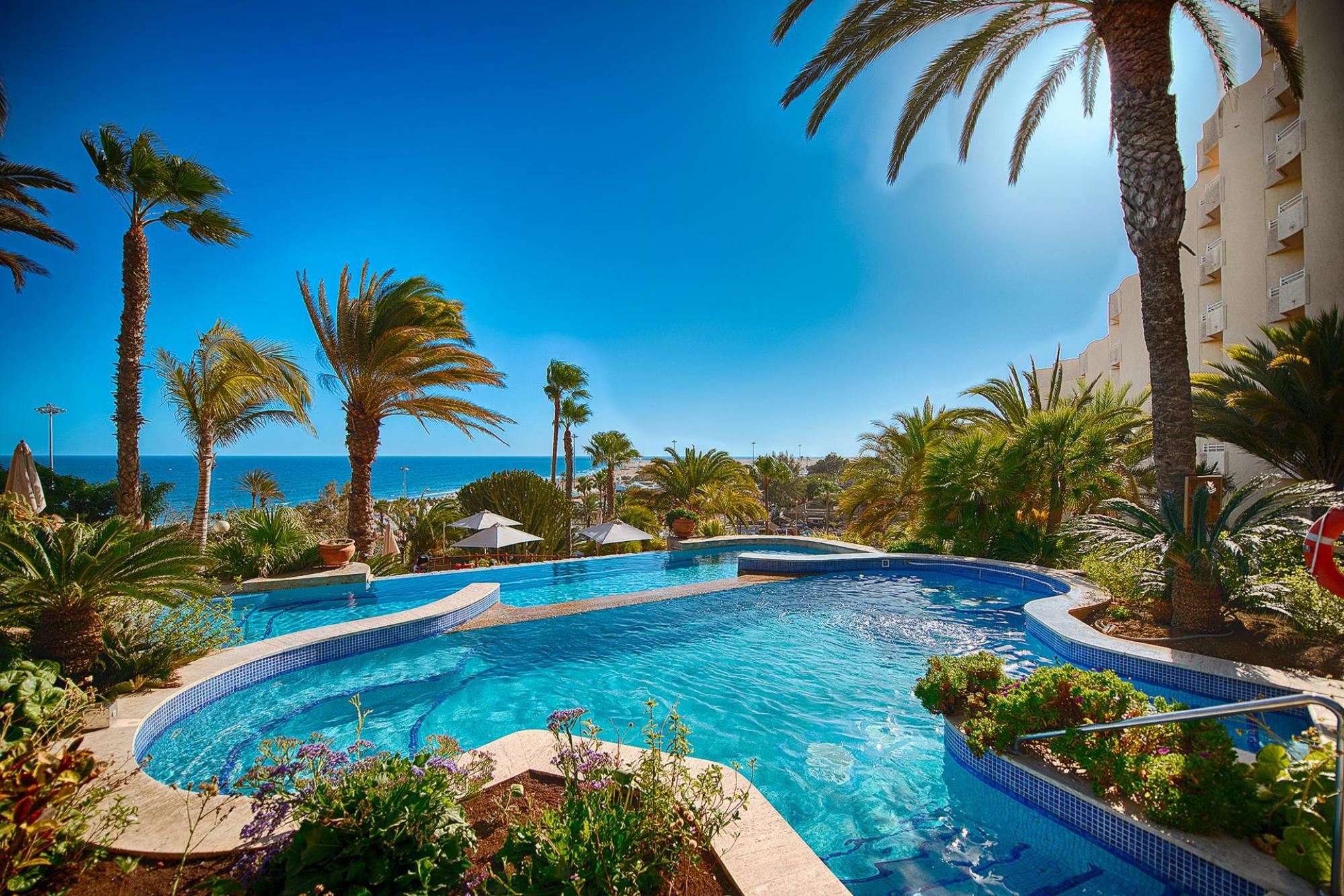 The Corallium Dunamar Hotel's beautiful main pool situated in marvelous Gran Canaria.