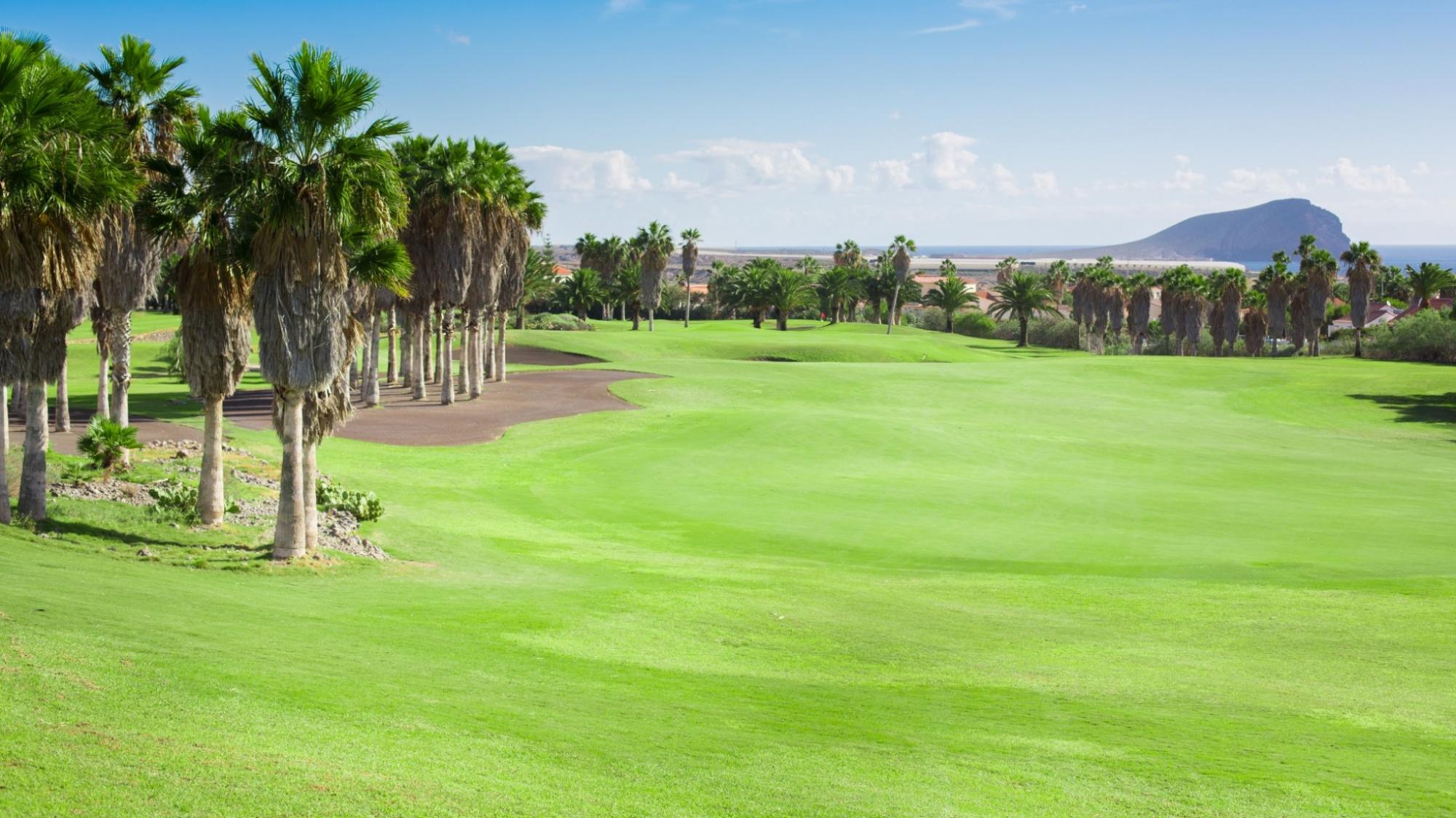 The Golf del Sur's lovely golf course situated in staggering Tenerife.