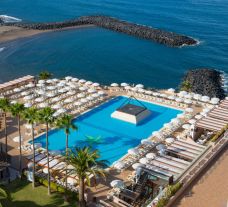 The Iberostar Bouganville Playa's picturesque sea view pool situated in stunning Tenerife.