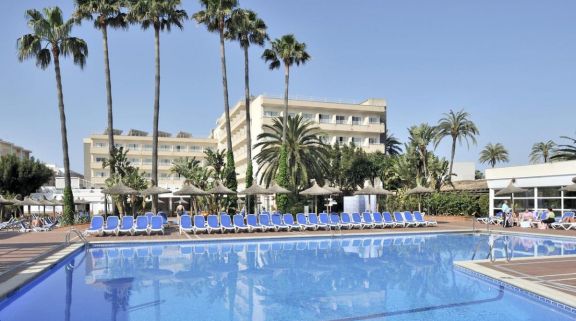 The Pionero Hotel's lovely main pool situated in dazzling Mallorca.