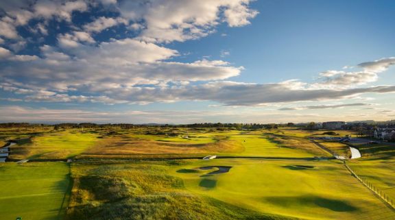 The Carnoustie Golf Links's impressive golf course in astounding Scotland.