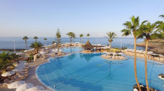 View Iberostar Selection Anthelia's picturesque main pool in dramatic Tenerife.