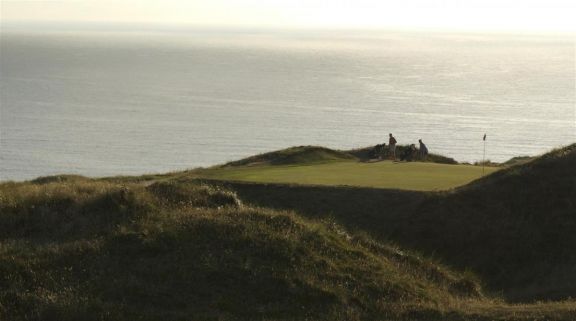 Perranporth links golf course in North Cornwall