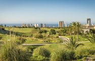 The Melia Villaitana Hotel's picturesque Levante Course tee 1 situated in impressive Costa Blanca.