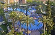 View Sol Pelicanos Ocas Hotel's picturesque main pool situated in fantastic Costa Blanca.