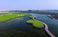 The Al Zorah Golf Club's lovely golf course situated in brilliant Dubai.