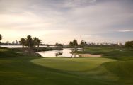 View Dubai Creek Golf Club's picturesque golf course within dazzling Dubai.