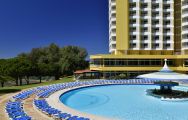 The Pestana Delfim Hotel's poolside seating within incredible Algarve.