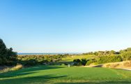 View Onyria Palmares Golf Club's picturesque 13th hole within impressive Algarve.