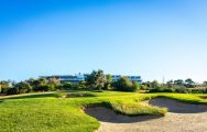 Onyria Palmares Golf Club's popular 18th hole by the clubhouse situated in Algarve