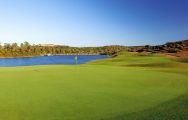 The Alamos Golf Course's beautiful green within staggering Algarve.
