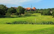 The East Sussex National Golf Club 1st green on the East Course  