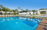 The Gran Hotel Monterrey's lovely main pool in stunning Costa Brava.