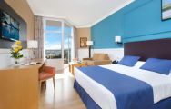 The Gran Hotel Monterrey's beautiful double bedroom within dazzling Costa Brava.