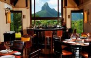 The Tamarina Golf  Spa Boutique Hotel's impressive bar area within brilliant Mauritius.