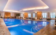 View Son Caliu Hotel  Spa Oasis's lovely indoor pool in marvelous Mallorca.