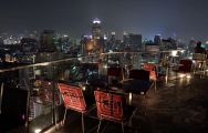 The Sofitel Bangkok Sukhumvit's scenic rooftop bar within magnificent Bangkok.