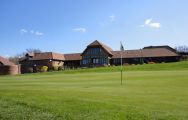 The Old Thorns golf course's beautiful 9th green situated in stunning Hampshire.