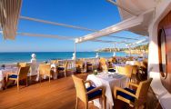The Nixe Palace Hotel's impressive restaurant terrace in astounding Mallorca.