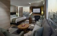 The Landmark Hotel's scenic double bedroom within dazzling Bangkok.