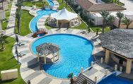 The InterContinental Doha's scenic outdoor pool in fantastic Qatar.
