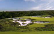 The Mission Hills Golf Club's lovely golf course in dramatic China.