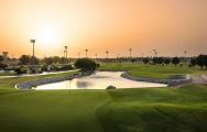 The Abu Dhabi Golf Club's lovely golf course in dramatic Abu Dhabi.