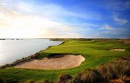 The Yas Links's lovely 8th hole in striking Abu Dhabi.