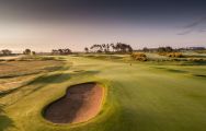 View Carnoustie Golf Links's picturesque golf course situated in incredible Scotland.