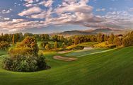 View Champagne Sports Golf Club's lovely green in marvelous South Africa.