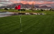 The De Zalze Golf Club's scenic golf course in vibrant South Africa.