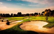 The Lumine Lakes Golf Course's scenic golf course in vibrant Costa Dorada.