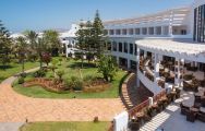 The Iberostar Founty Beach hotel's beautiful outdoor seating within brilliant Morocco.