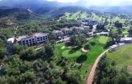 View Korineum Golf  Beach Resort's picturesque ariel view in marvelous Northern Cyprus.