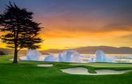 All The Pebble Beach Golf Links's impressive golf course in astounding California.